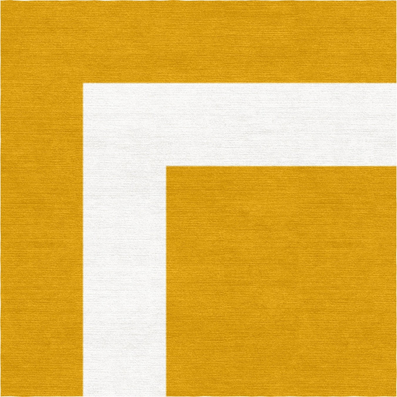 Handmade Hand-Tufted Modern Rug | Double Border Design in White & Gold