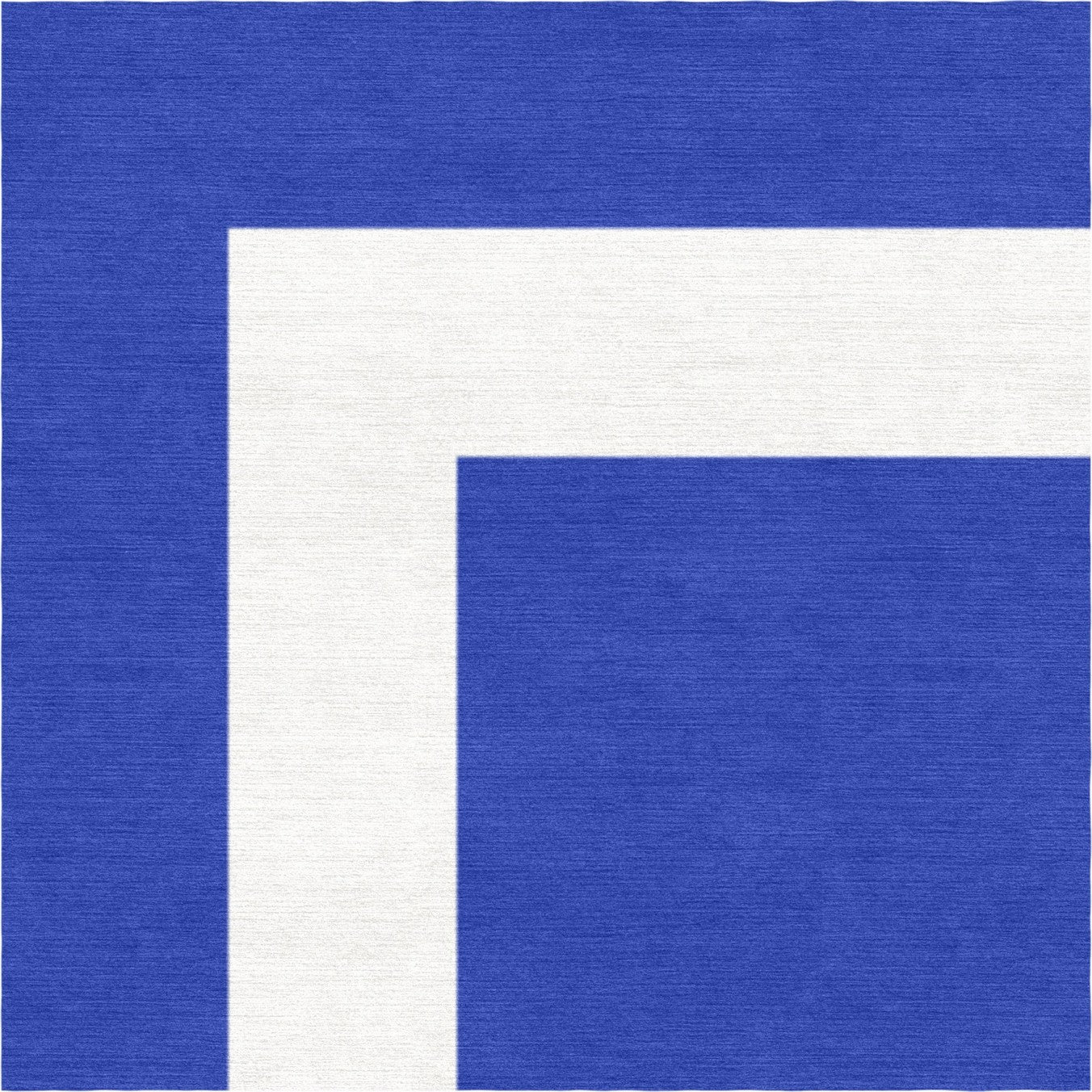 Handmade Hand-Tufted Modern Rug | Double Border Design in White & Blue