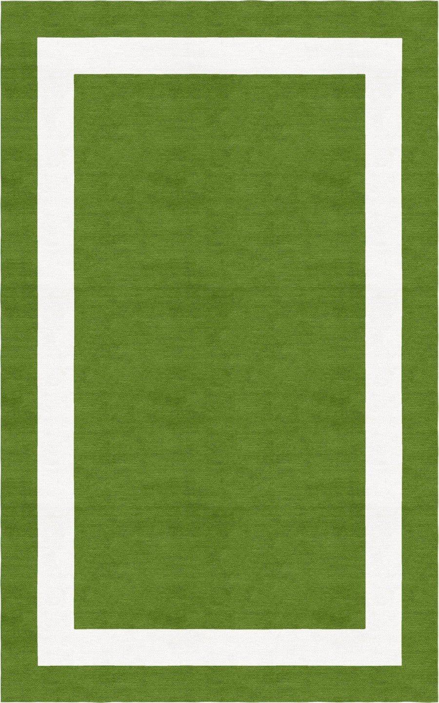 Handmade Hand-Tufted Modern Rug | Double Border Rug in Green