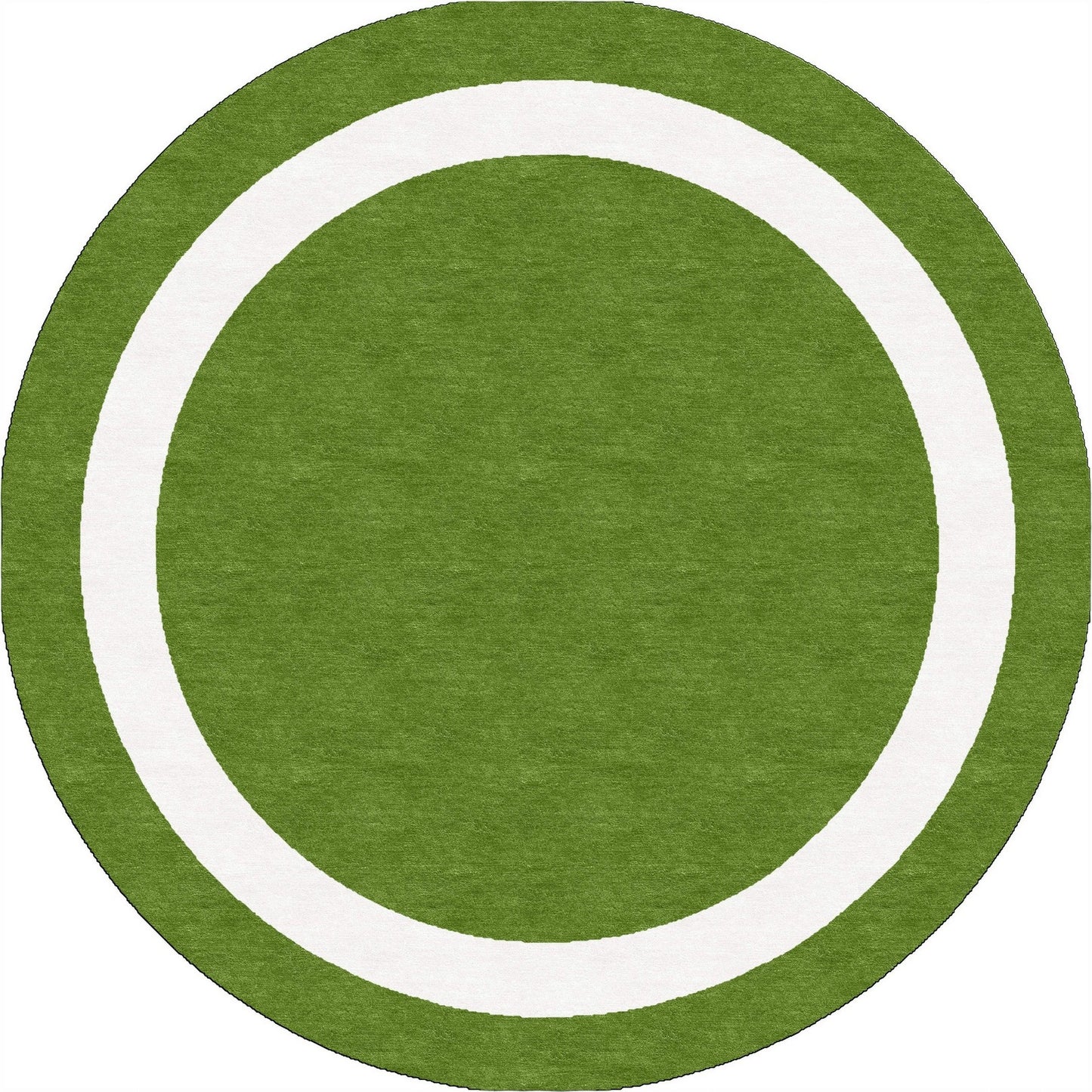 Handmade Hand-Tufted Modern Rug | Double Border Rug in Green