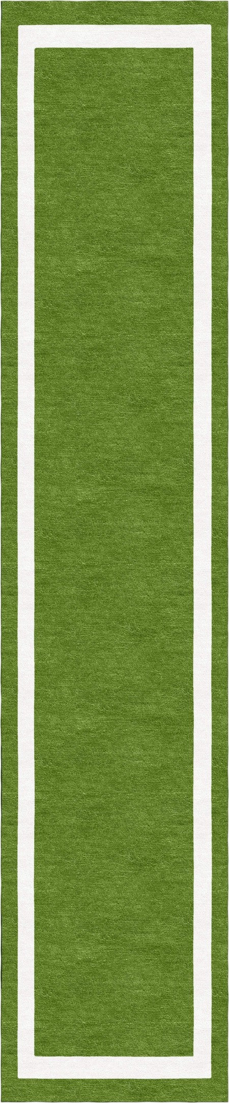 Handmade Hand-Tufted Modern Rug | Double Border Rug in Green