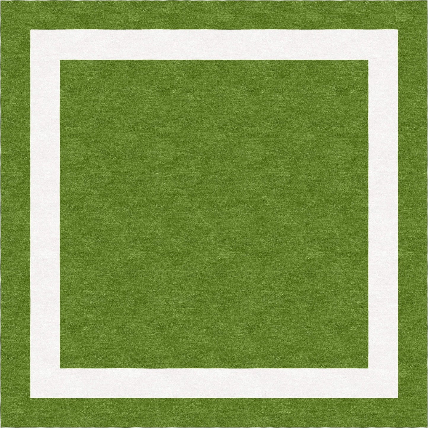 Handmade Hand-Tufted Modern Rug | Double Border Rug in Green
