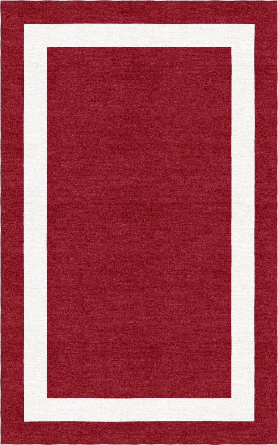 Handmade Hand-Tufted Modern Rug | Double Border Rug in Red
