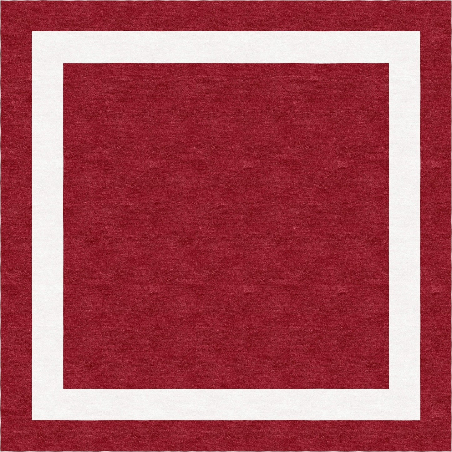 Handmade Hand-Tufted Modern Rug | Double Border Rug in Red