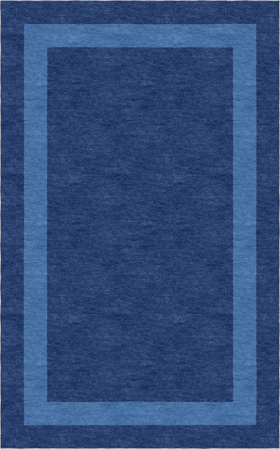 Handmade Hand-Tufted Modern Rug | Double Border Design in Blue & Royal Blue