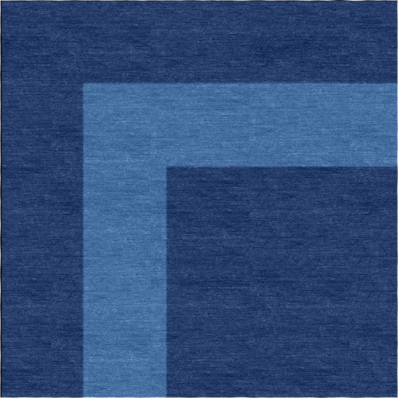 Handmade Hand-Tufted Modern Rug | Double Border Design in Blue & Royal Blue