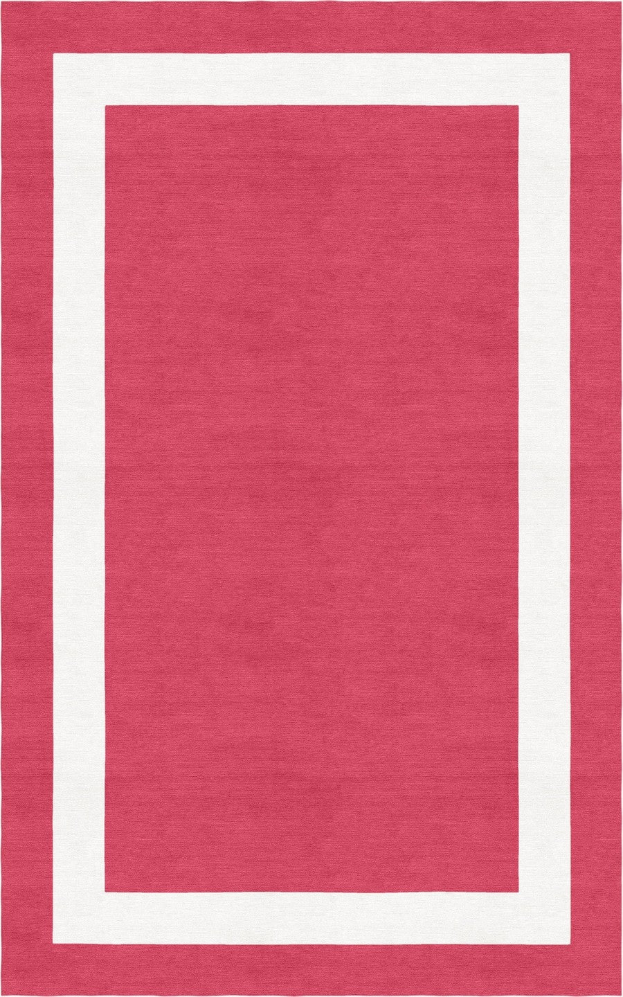 Handmade Hand-Tufted Modern Rug | Double Border Rug in Red