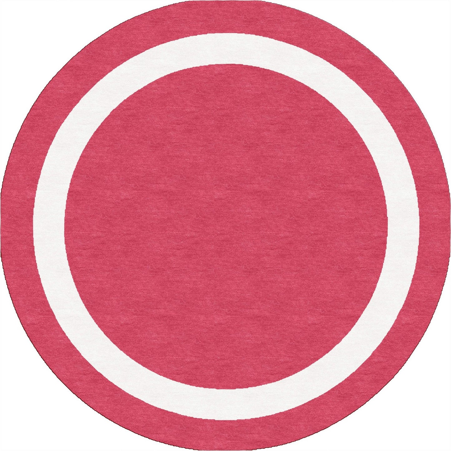 Handmade Hand-Tufted Modern Rug | Double Border Rug in Red