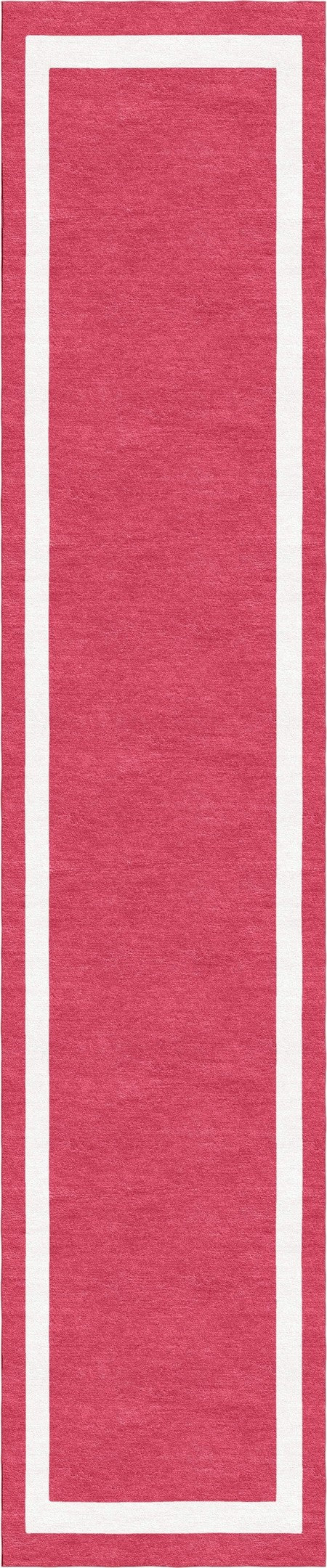 Handmade Hand-Tufted Modern Rug | Double Border Rug in Red