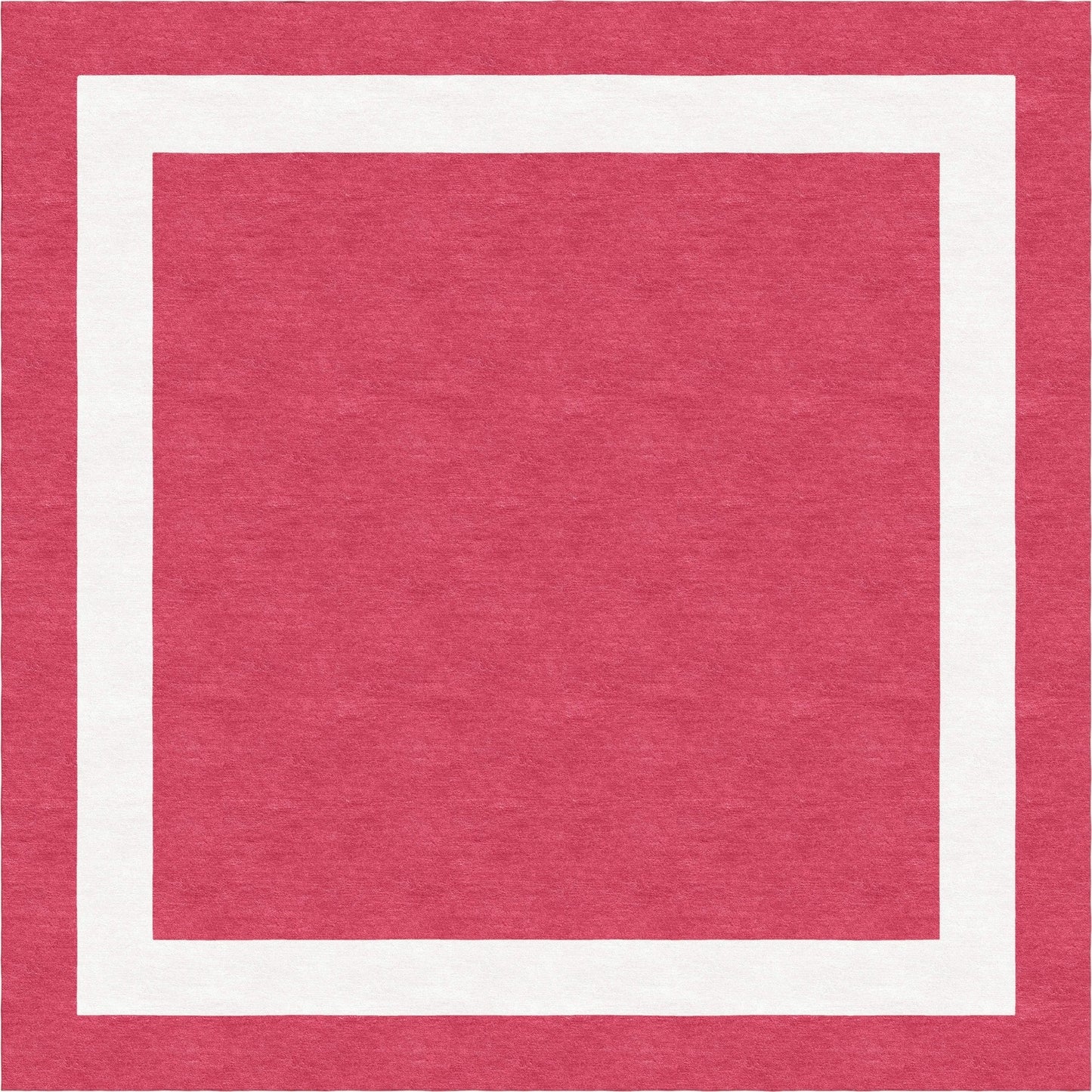 Handmade Hand-Tufted Modern Rug | Double Border Rug in Red