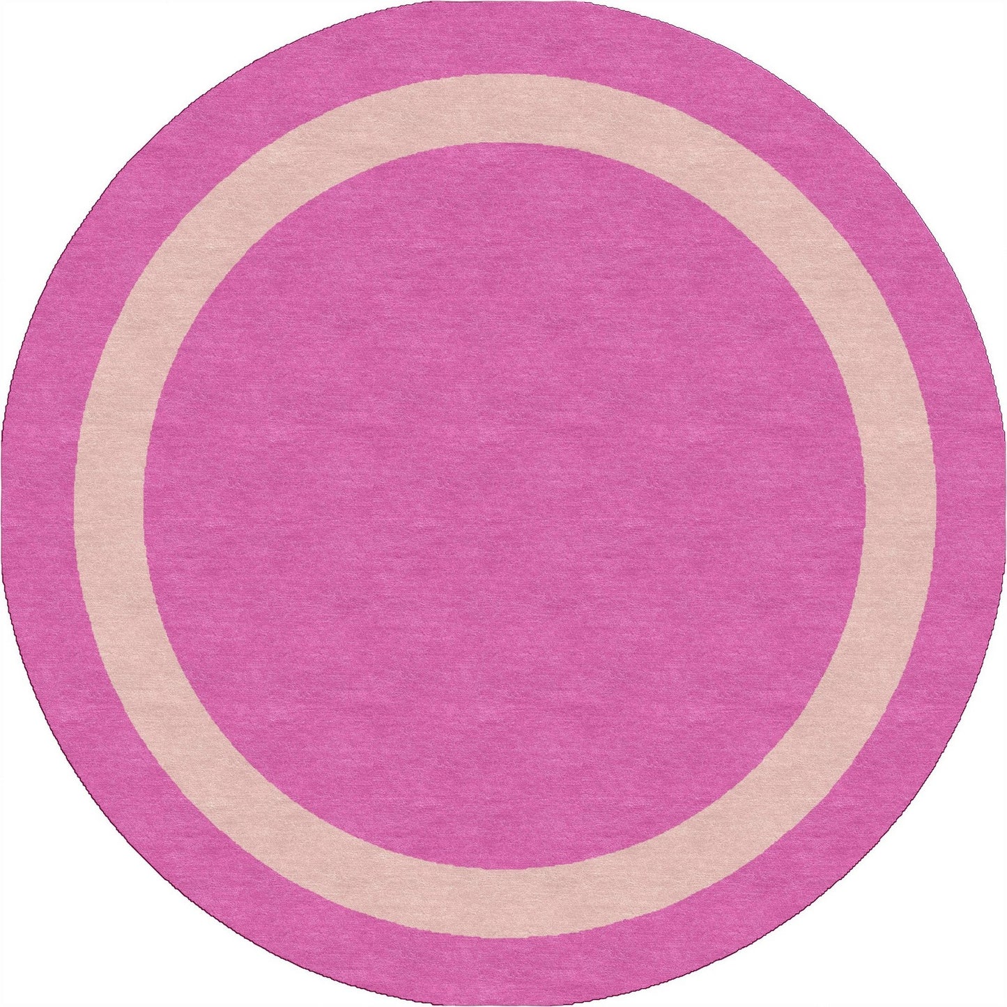 Handmade Hand-Tufted Modern Rug | Double Border Rug in Pink
