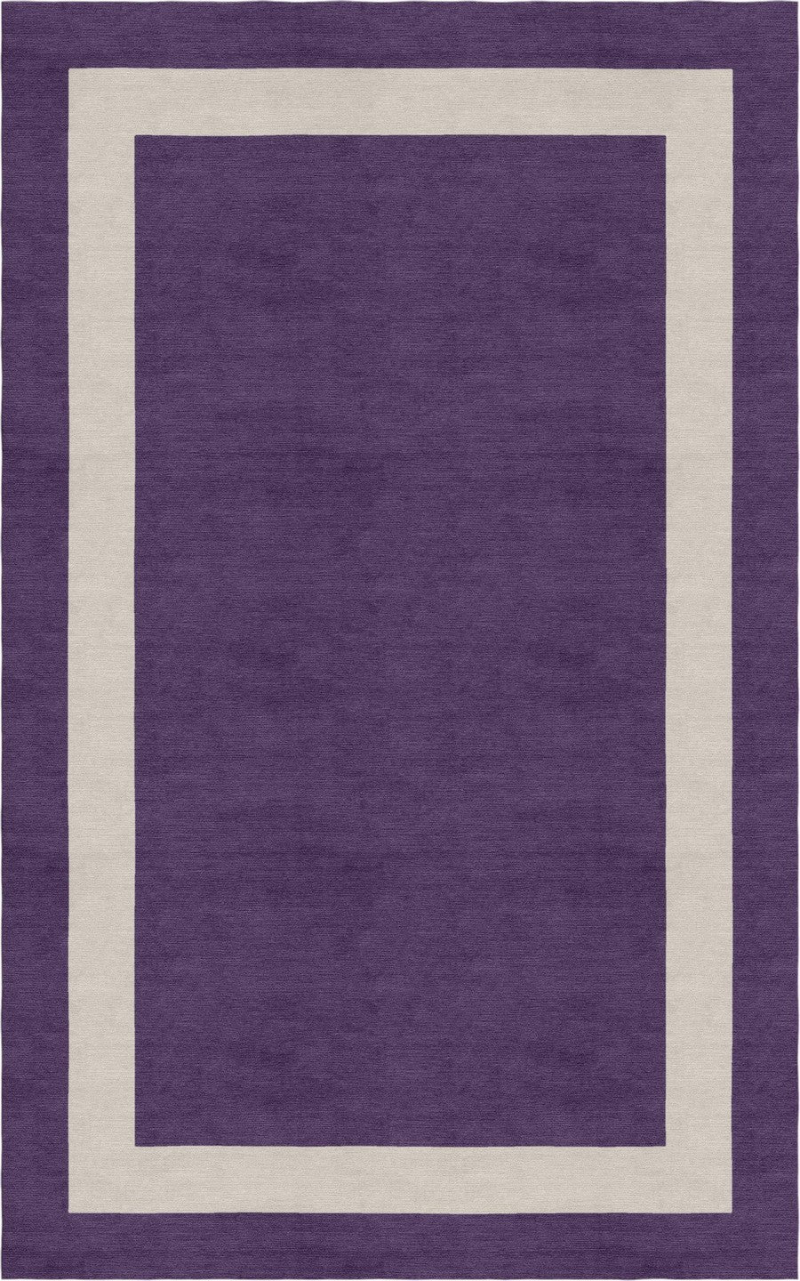 Handmade Hand-Tufted Modern Rug | Double Border Rug in Purple
