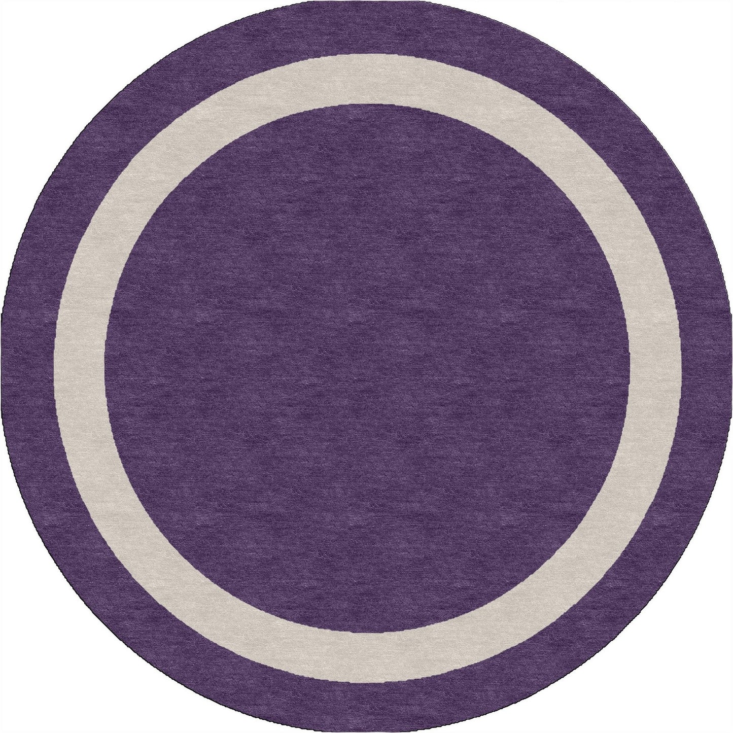 Handmade Hand-Tufted Modern Rug | Double Border Rug in Purple