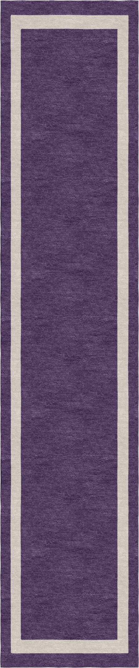 Handmade Hand-Tufted Modern Rug | Double Border Rug in Purple
