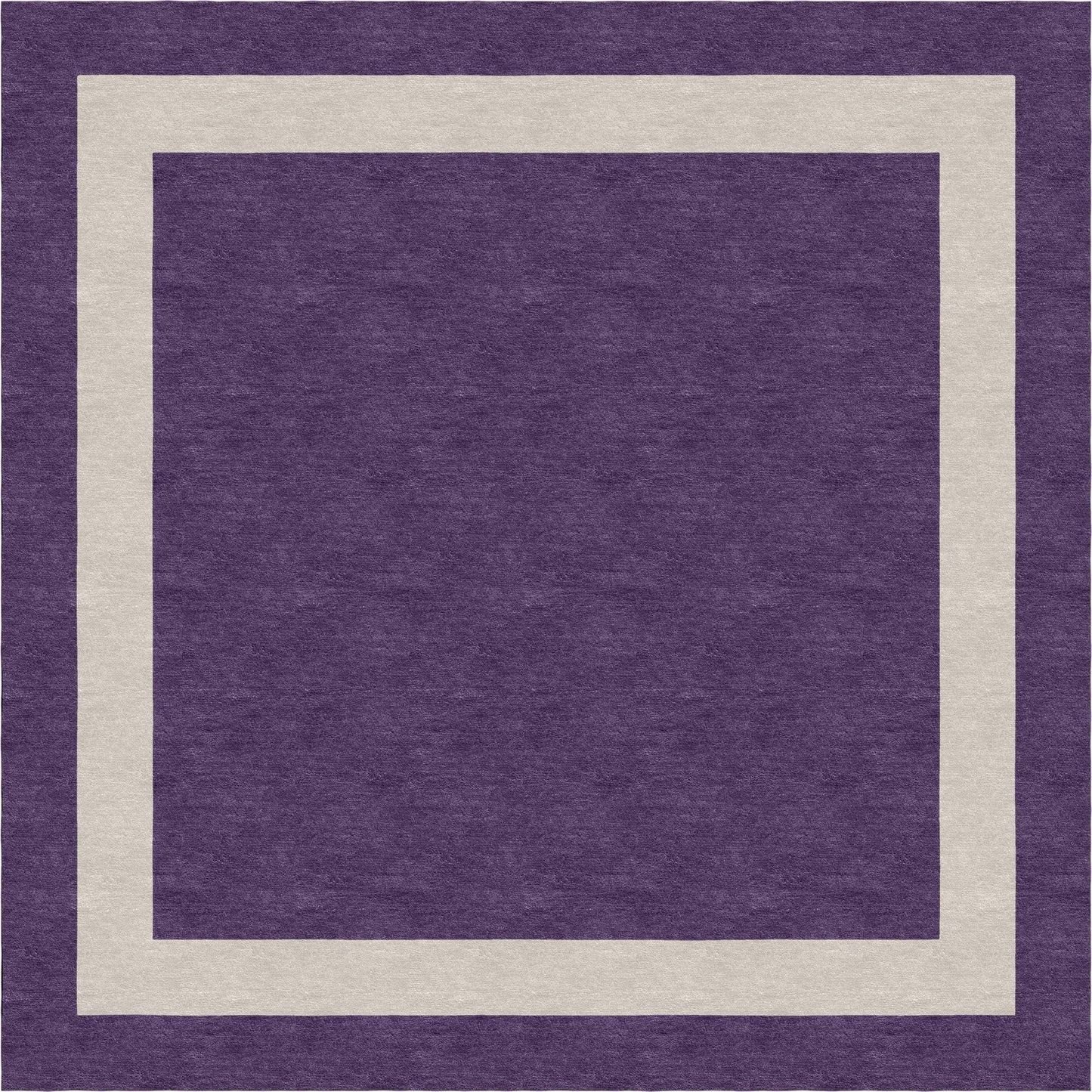 Handmade Hand-Tufted Modern Rug | Double Border Rug in Purple