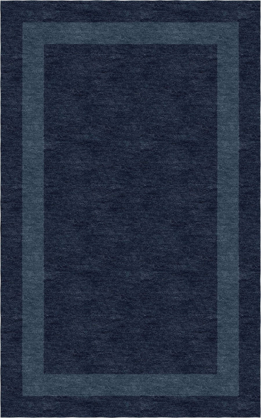 Handmade Hand-Tufted Modern Rug | Double Border Design in Gray & Midnight Blue