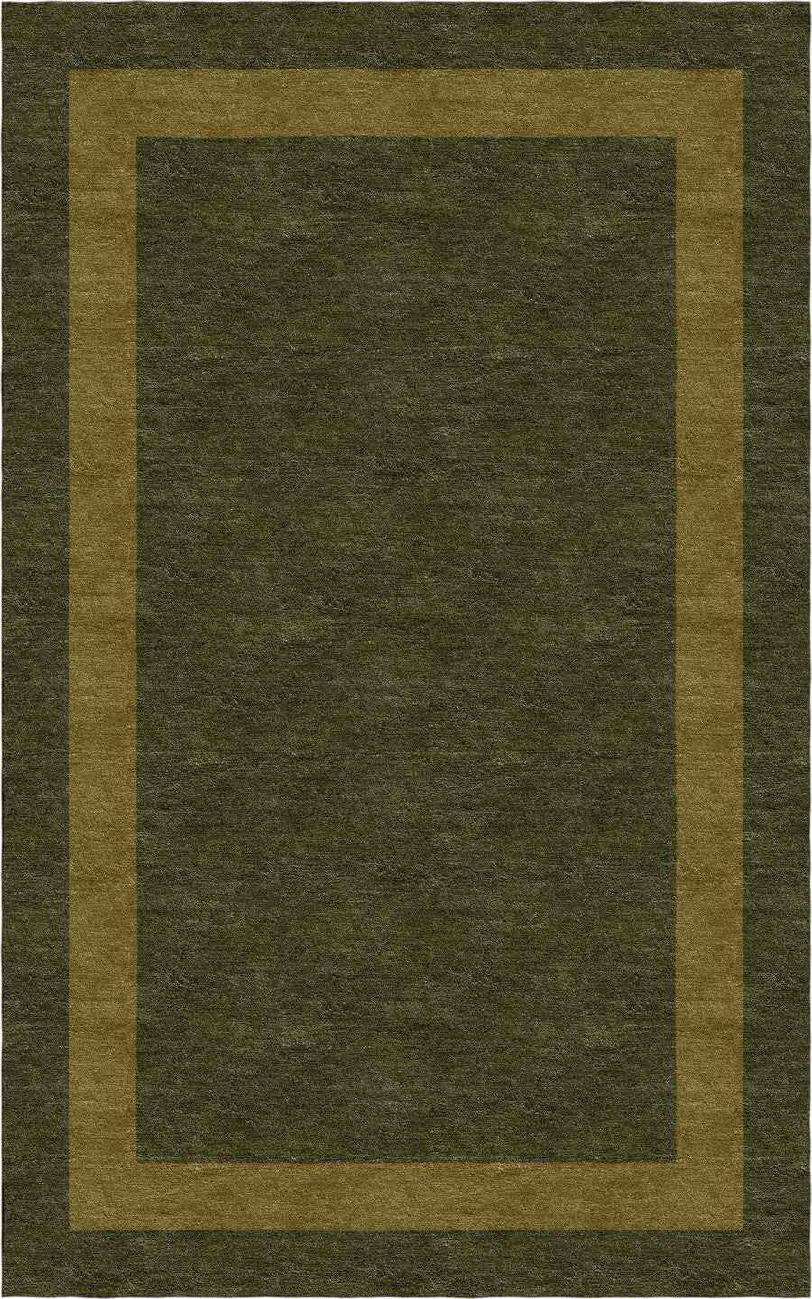Handmade Hand-Tufted Modern Rug | Double Border Rug in Green