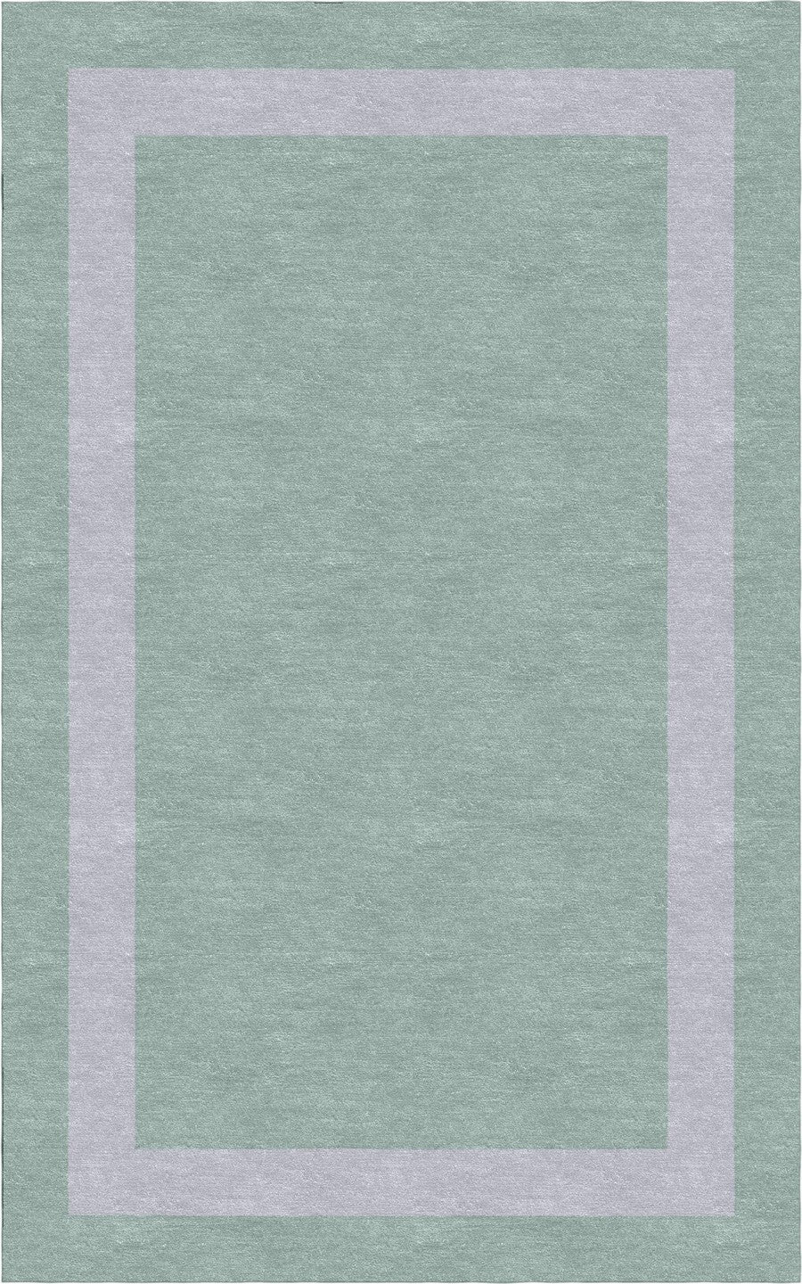 Handmade Hand-Tufted Modern Rug | Double Border Design in Ivory & Pista Green