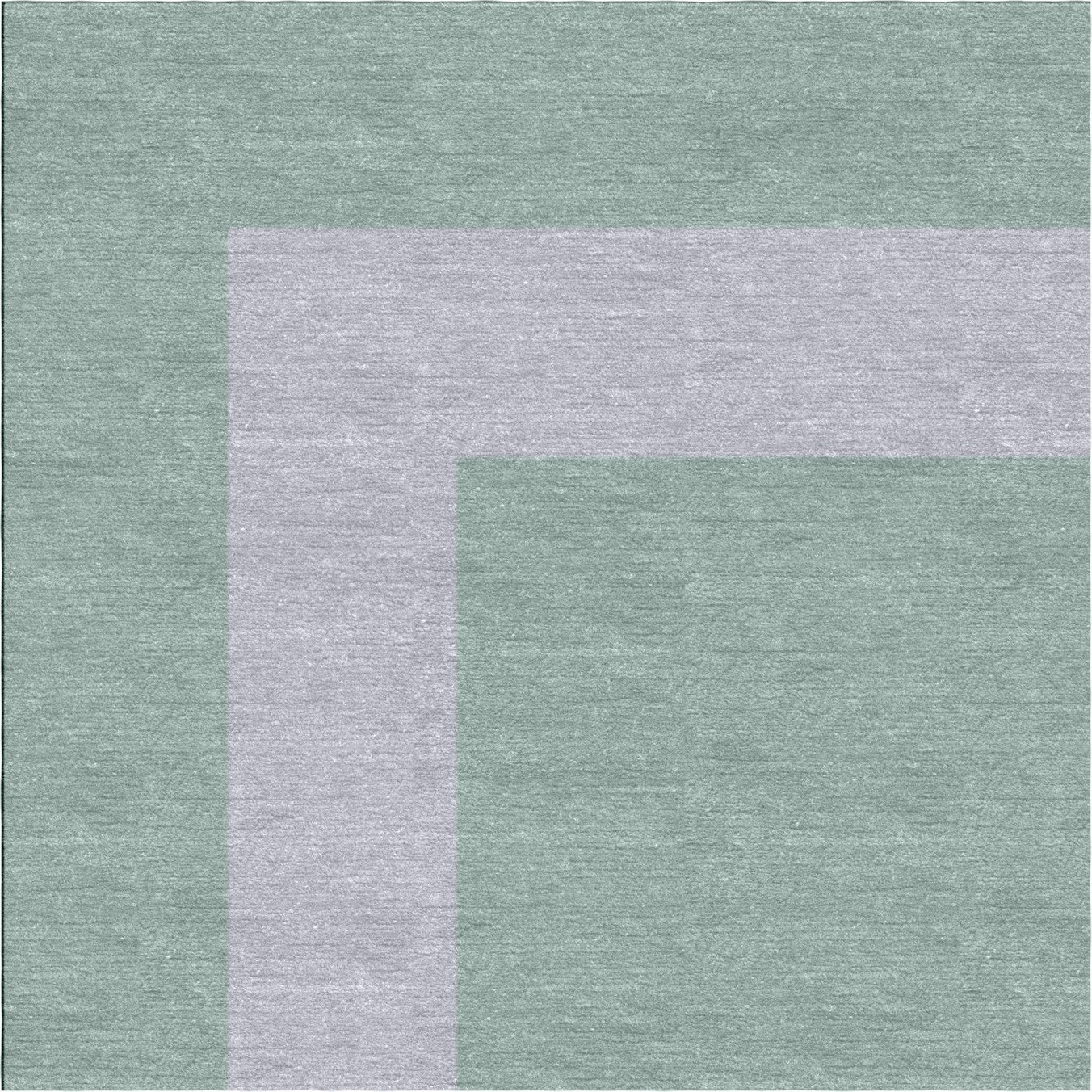 Handmade Hand-Tufted Modern Rug | Double Border Design in Ivory & Pista Green