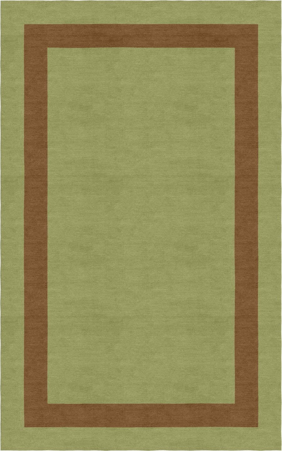 Handmade Hand-Tufted Modern Rug | Double Border Rug in Green