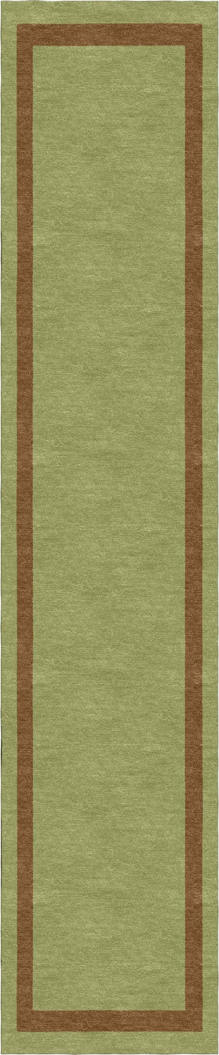 Handmade Hand-Tufted Modern Rug | Double Border Rug in Green