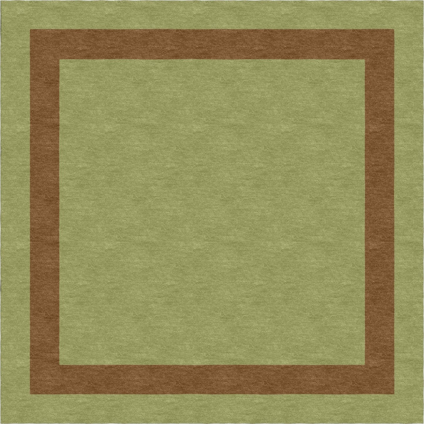 Handmade Hand-Tufted Modern Rug | Double Border Rug in Green