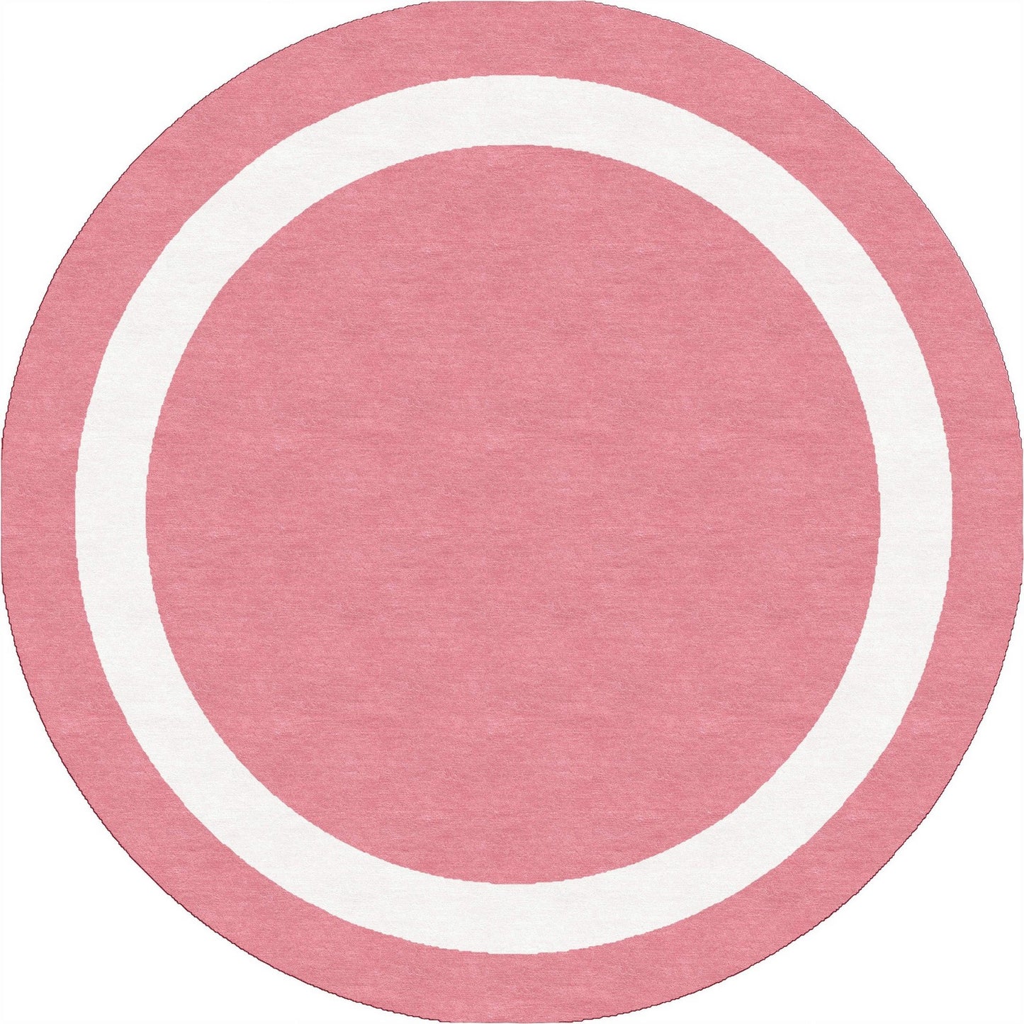 Handmade Hand-Tufted Modern Rug | Double Border Rug in Pink