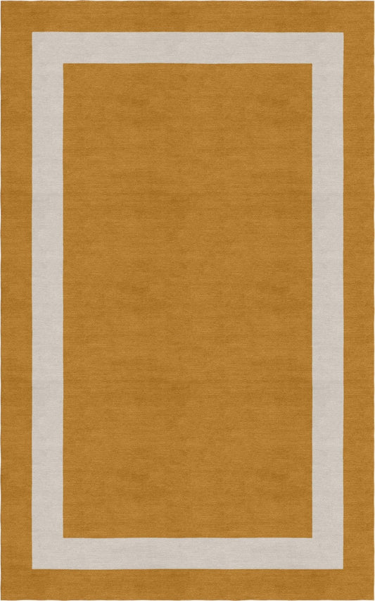 Handmade Hand-Tufted Modern Rug | Double Border Design in Ivory & Copper