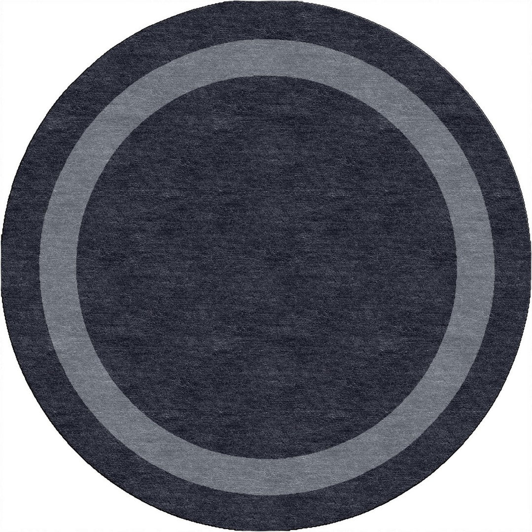 Handmade Hand-Tufted Modern Rug | Double Border Rug in Gray