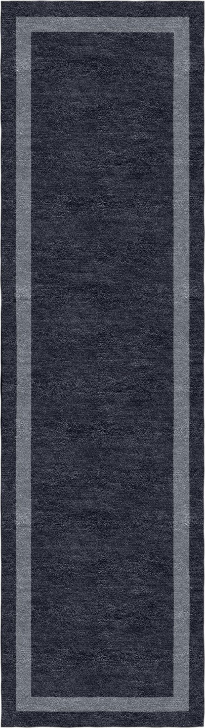 Handmade Hand-Tufted Modern Rug | Double Border Rug in Gray