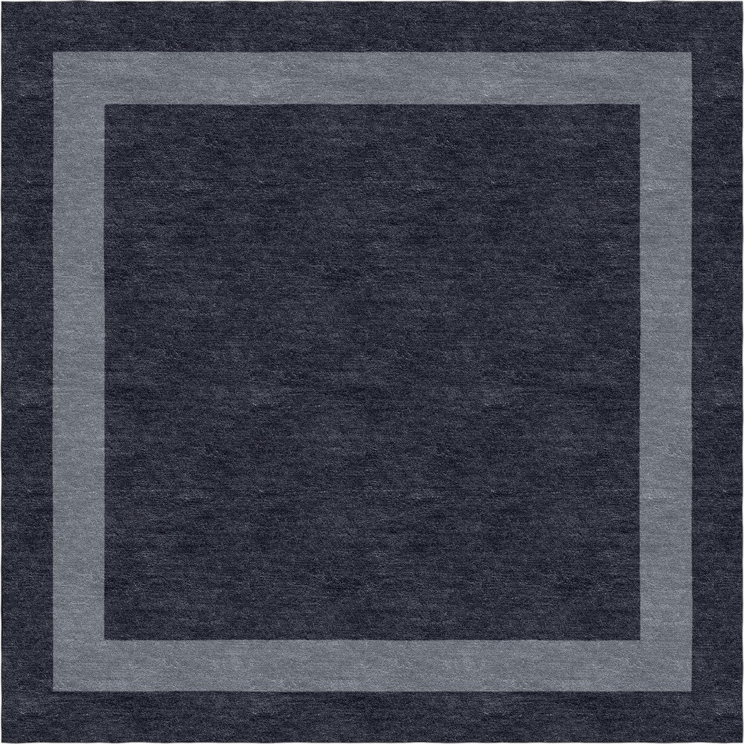 Handmade Hand-Tufted Modern Rug | Double Border Rug in Gray