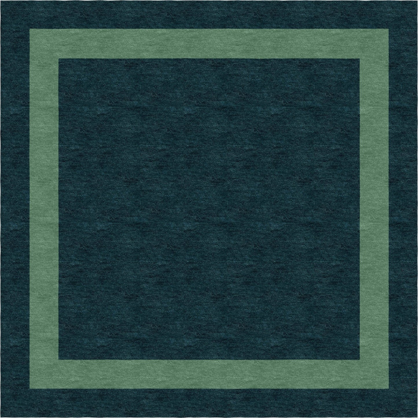 Handmade Hand-Tufted Modern Rug | Double Border Design in Green & Bottle Green