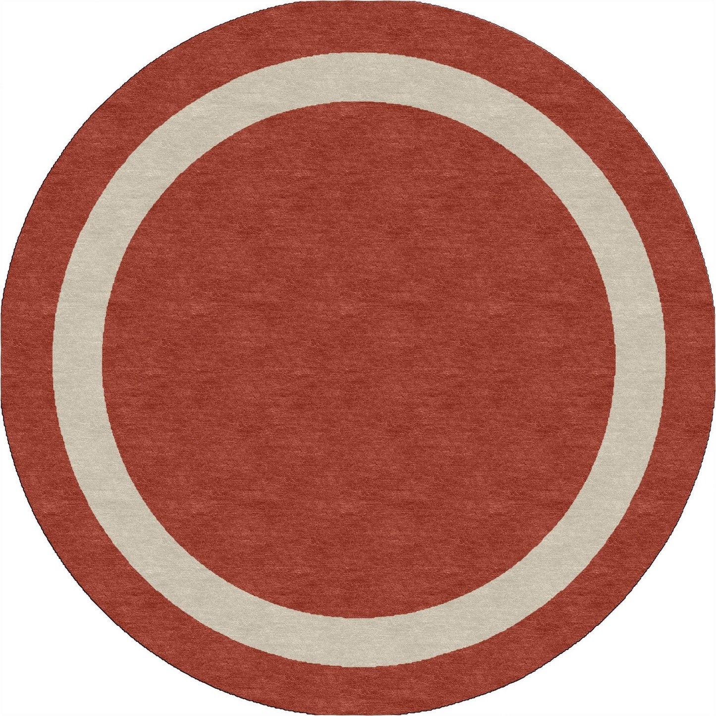 Handmade Hand-Tufted Modern Rug | Double Border Rug in Red