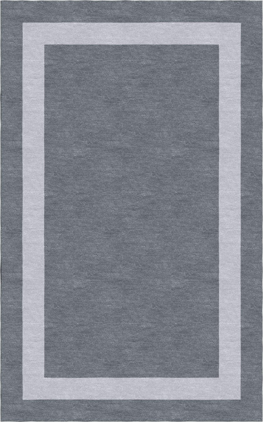 Handmade Hand-Tufted Modern Rug | Double Border Rug in Gray