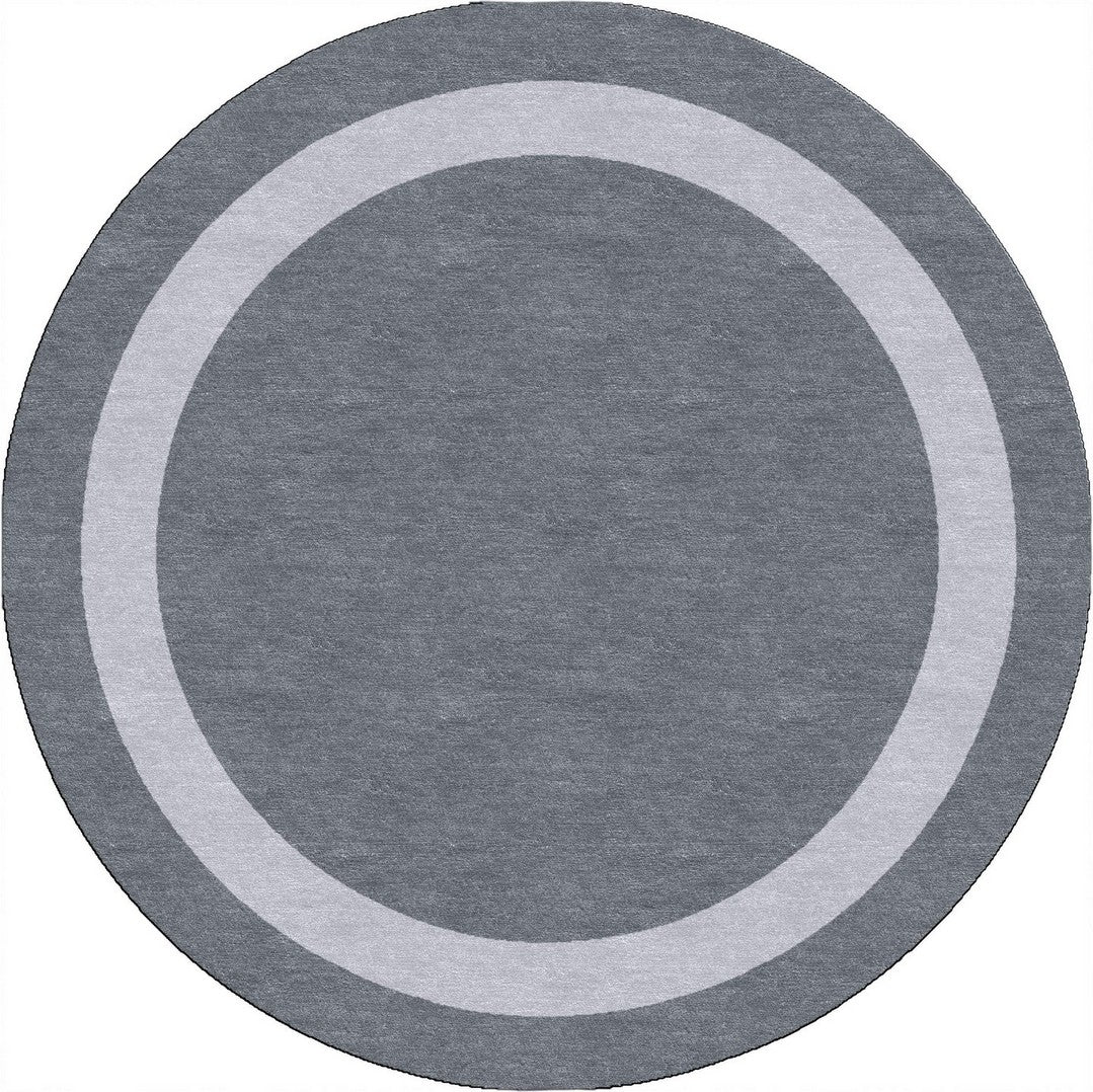 Handmade Hand-Tufted Modern Rug | Double Border Rug in Gray