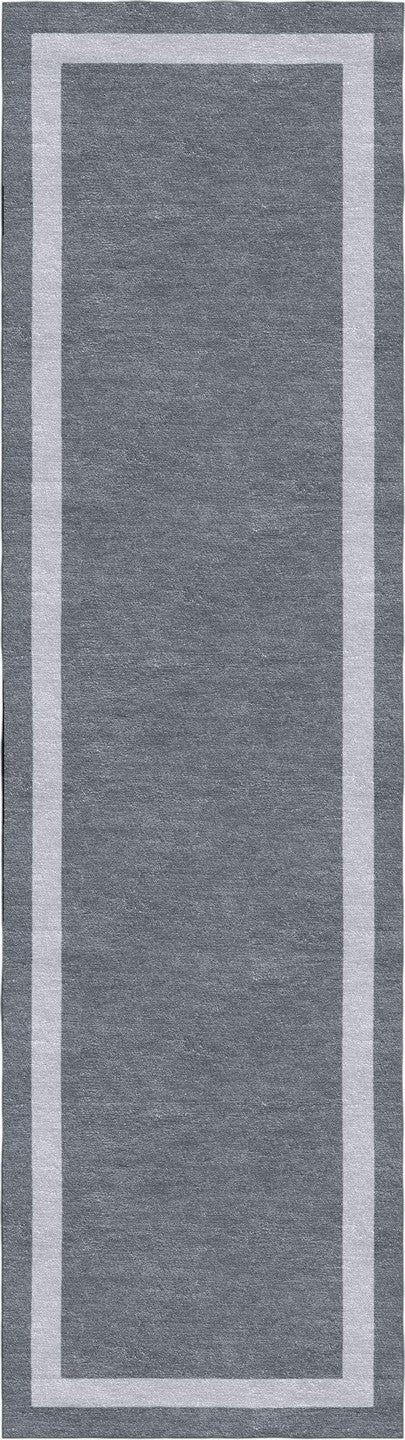 Handmade Hand-Tufted Modern Rug | Double Border Rug in Gray