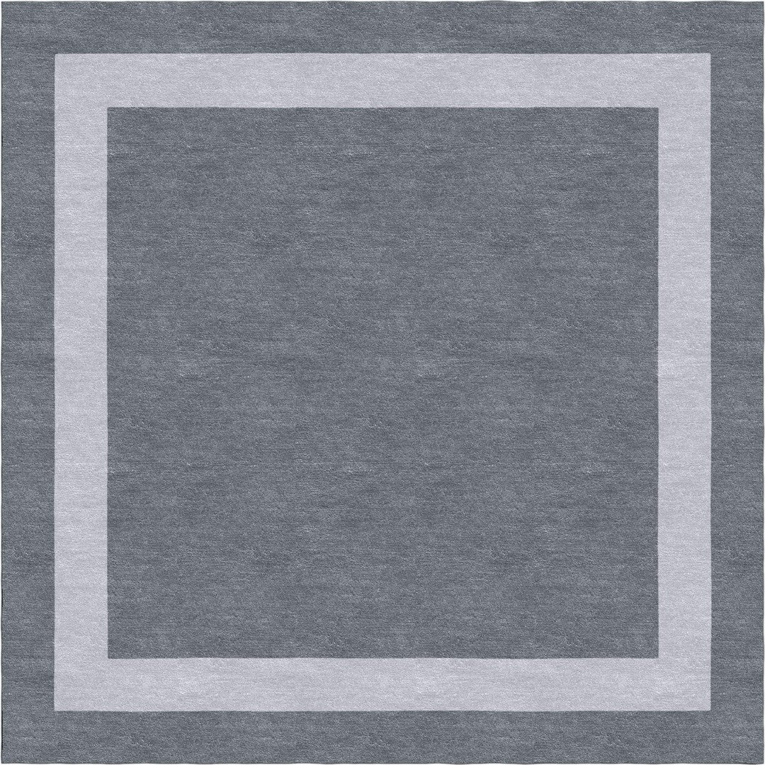 Handmade Hand-Tufted Modern Rug | Double Border Rug in Gray