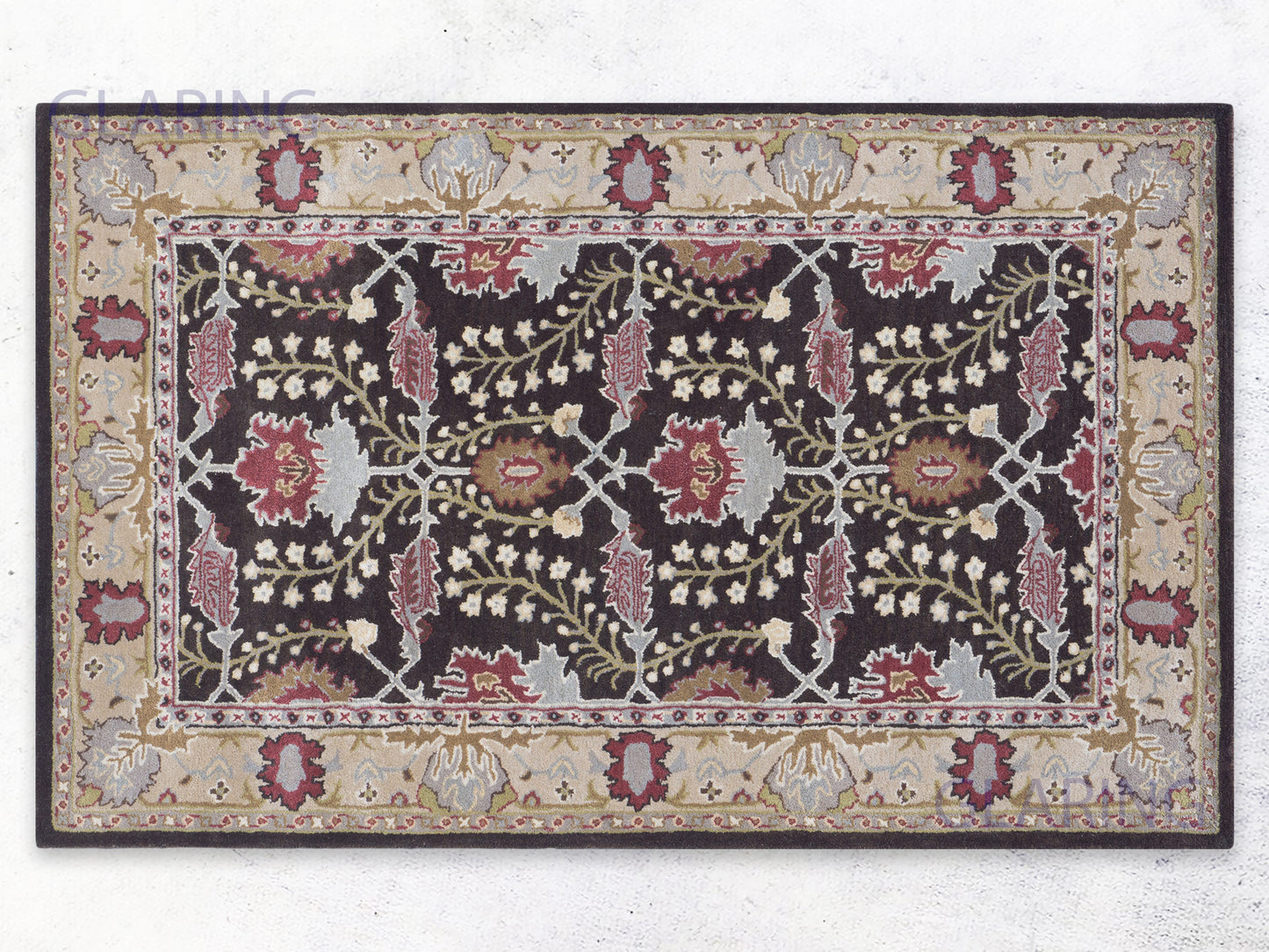 Handmade Traditional Rug | Oriental Design in Brown & Beige