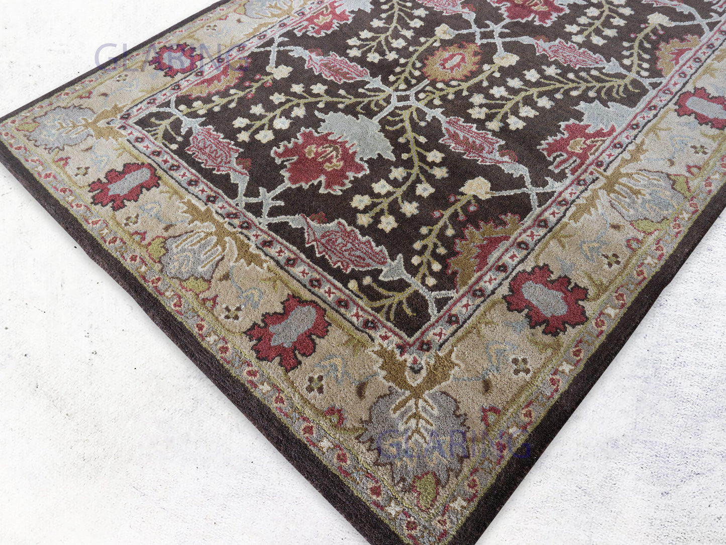Handmade Traditional Rug | Oriental Design in Brown & Beige
