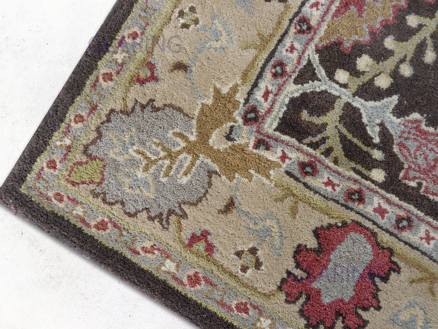 Handmade Traditional Rug | Oriental Design in Brown & Beige