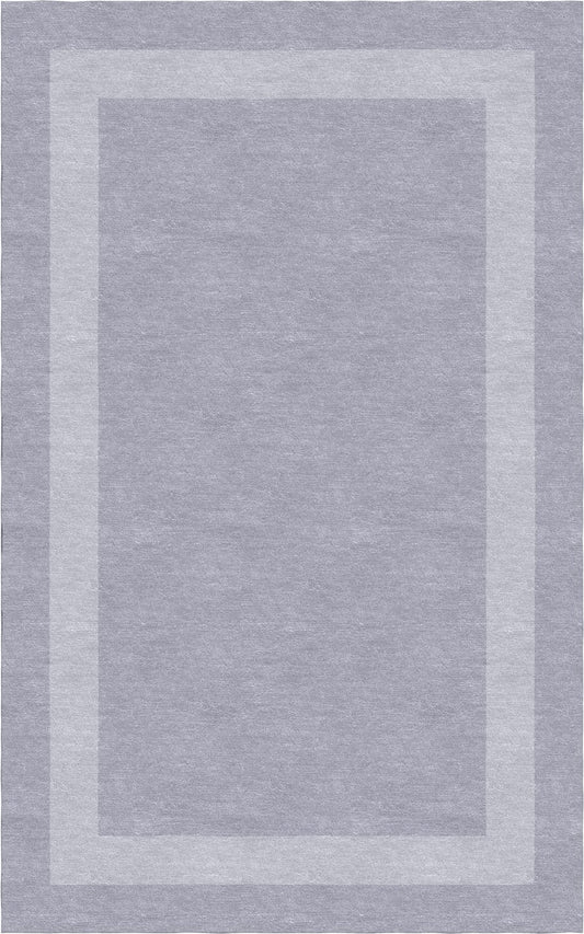 Handmade Hand-Tufted Modern Rug | Double Border Rug in Gray
