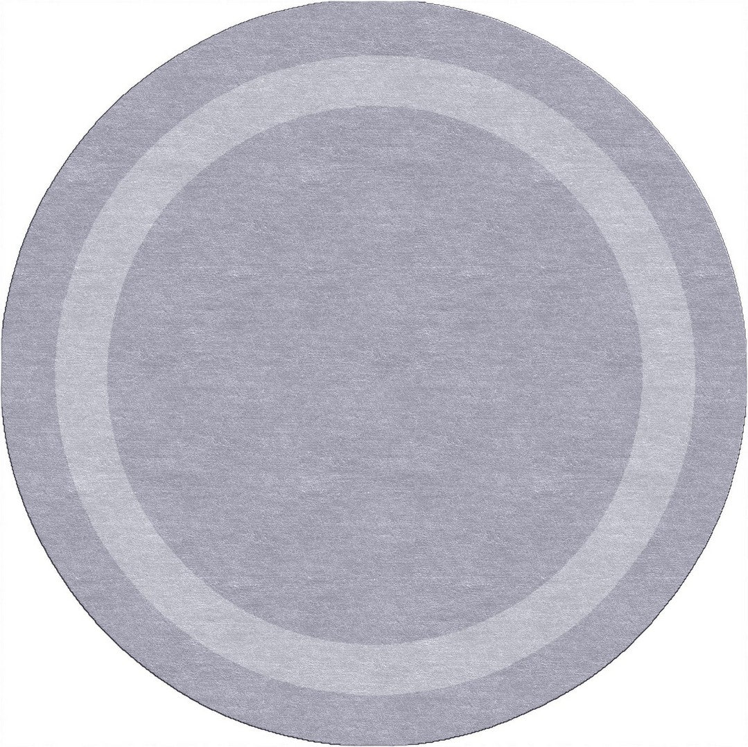 Handmade Hand-Tufted Modern Rug | Double Border Rug in Gray