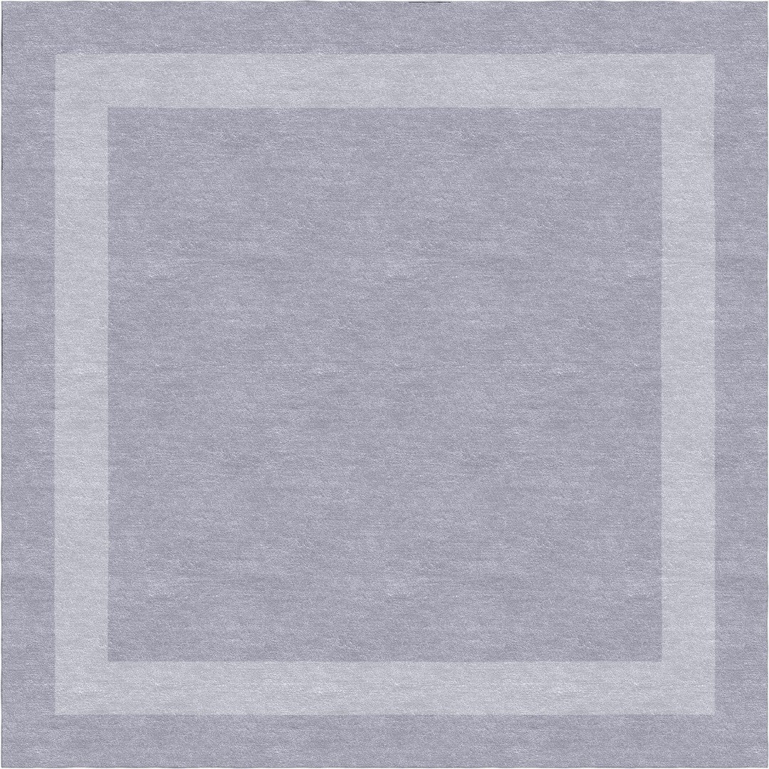 Handmade Hand-Tufted Modern Rug | Double Border Rug in Gray