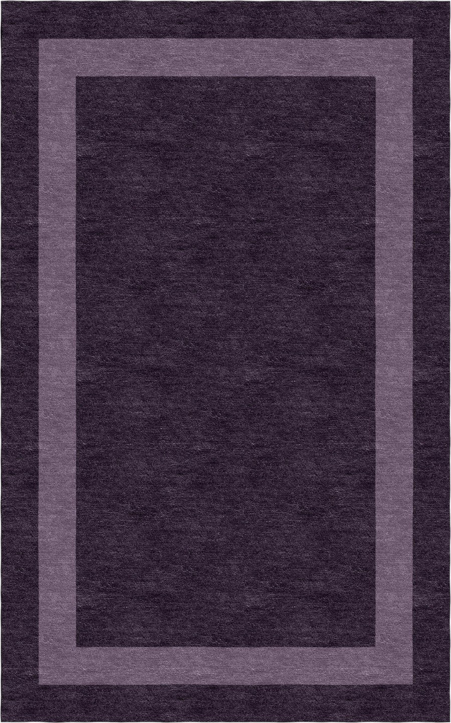 Handmade Hand-Tufted Modern Rug | Double Border Rug in Purple