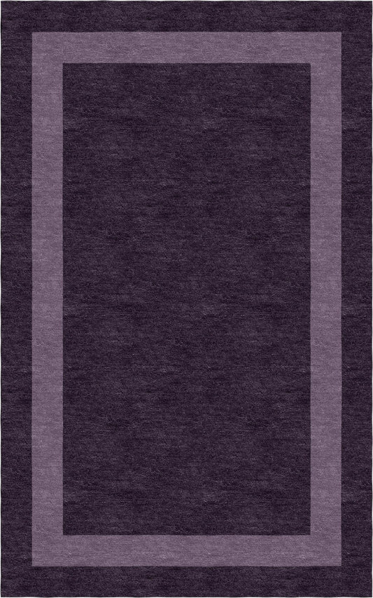 Handmade Hand-Tufted Modern Rug | Double Border Rug in Purple