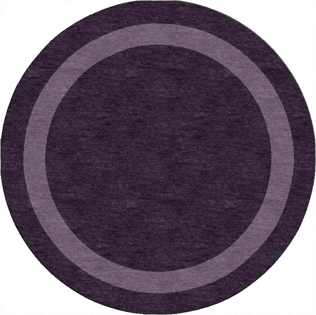 Handmade Hand-Tufted Modern Rug | Double Border Rug in Purple