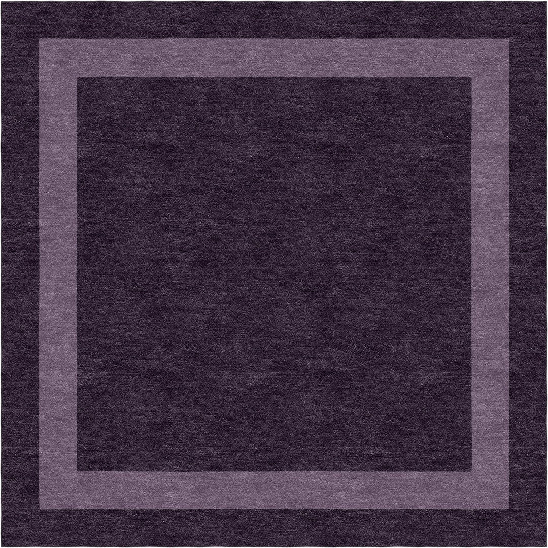 Handmade Hand-Tufted Modern Rug | Double Border Rug in Purple