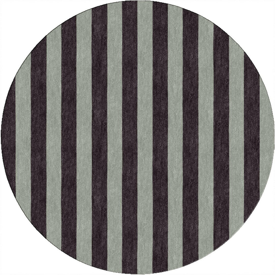 Handmade Hand-Tufted Modern Rug | Vertical Stripes Rug in Brown