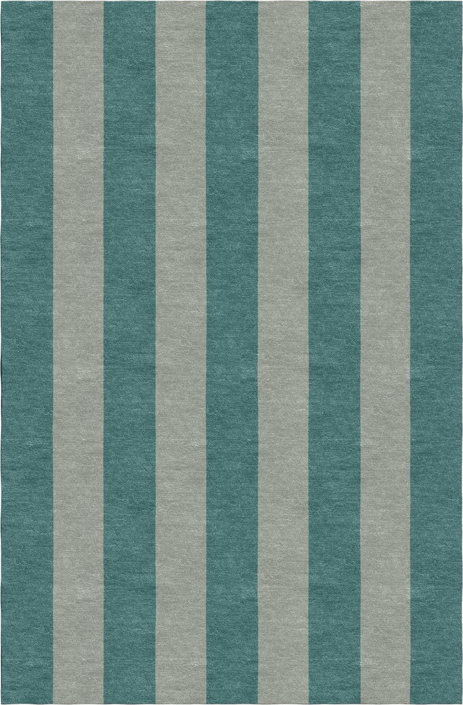 Handmade Hand-Tufted Modern Rug | Vertical Stripes Rug in Teal Green
