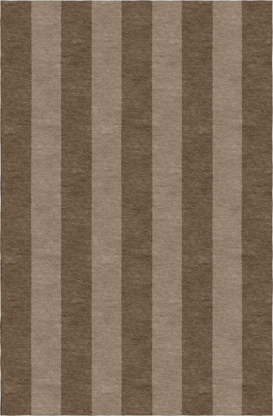 Handmade Hand-Tufted Modern Rug | Vertical Stripes Rug in Brown